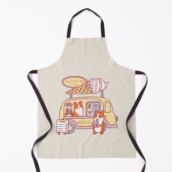 Item preview, Corgis Ice Cream Truck designed and sold by Paperfly Studio.