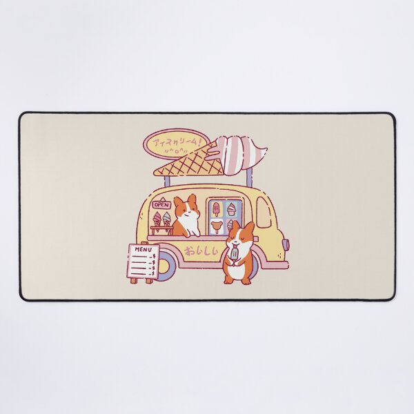 Item preview, Corgis Ice Cream Truck designed and sold by Paperfly Studio.