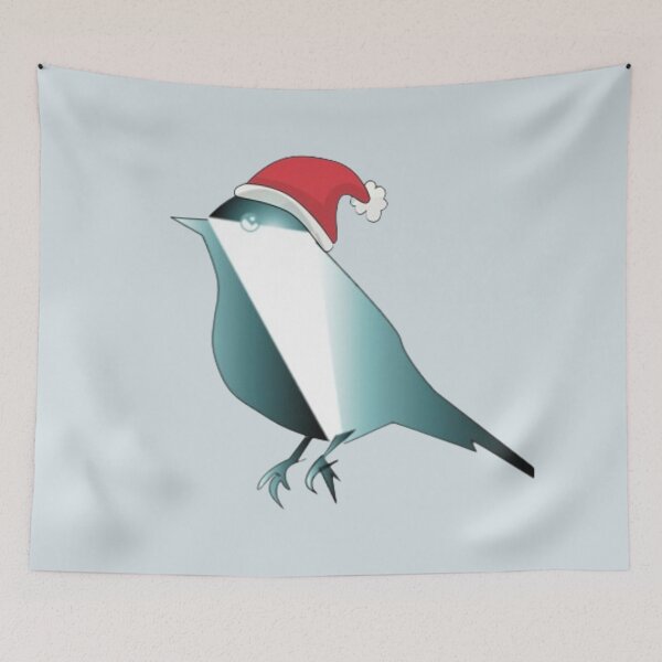 Item preview, Funny Cute Christmas Bird, Christmas Colours Bird, Christmas with Bird Art Gift designed and sold by Art Shimmers.
