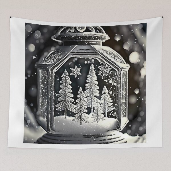 Item preview, Vintage holiday scenery in a lantern designed and sold by fotofeast.