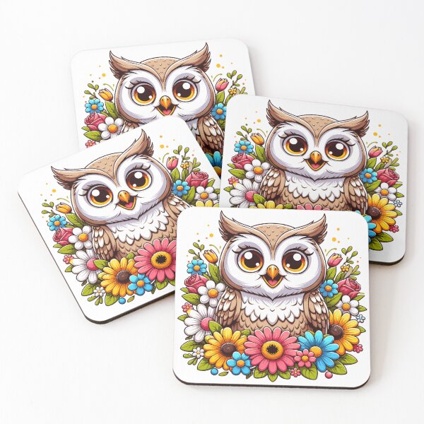 Item preview, Cheerful Garden Owl - Owl Blossom Collection designed and sold by OptimaArt.