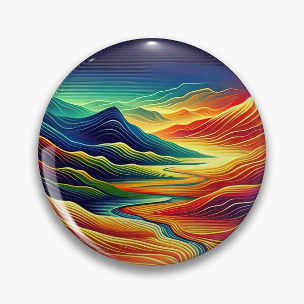 Item preview, Heatmap Hues: Abstract River Landscape in Gradient Colors designed and sold by bsilvia.