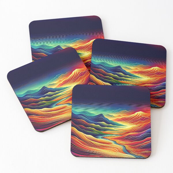 Item preview, Heatmap Hues: Abstract River Landscape in Gradient Colors designed and sold by bsilvia.