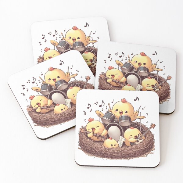 Item preview, Cute Baby Chicken Rockstar Band designed and sold by İlker Berk Ergan.