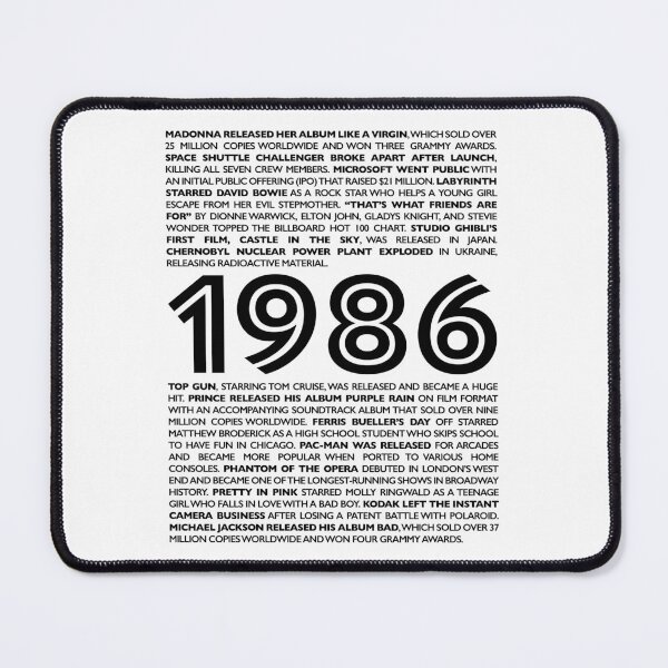 Item preview, 1986 Fun Facts T-Shirt - Celebrate Your Birthday Year with Retro Style designed and sold by ShobulousStudio.