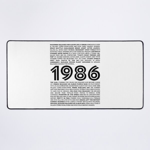 Item preview, 1986 Fun Facts T-Shirt - Celebrate Your Birthday Year with Retro Style designed and sold by ShobulousStudio.