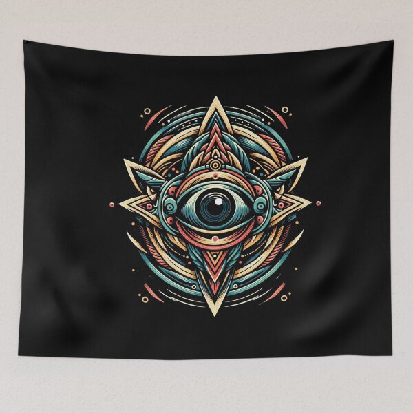 Item preview, symbolic imagery ,"Visionary Eye Mandala" designed and sold by ChromaticBlend.