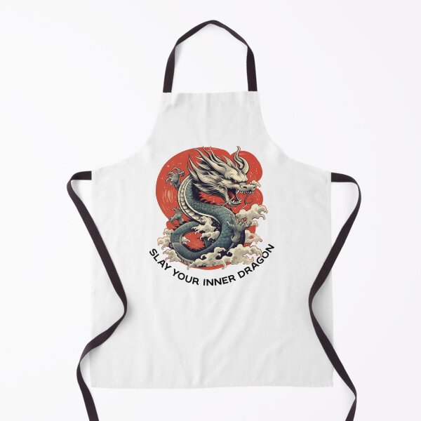 Item preview, motivational statement print “slay your inner dragon” with chinese dragon designed and sold by TrueType.