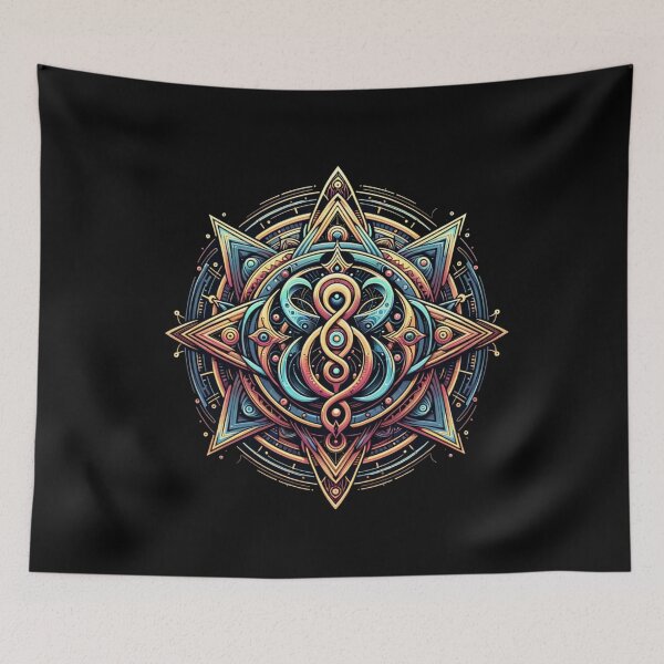 Item preview, symbolic imagery , "Enigmatic Symbols Canvas" designed and sold by ChromaticBlend.