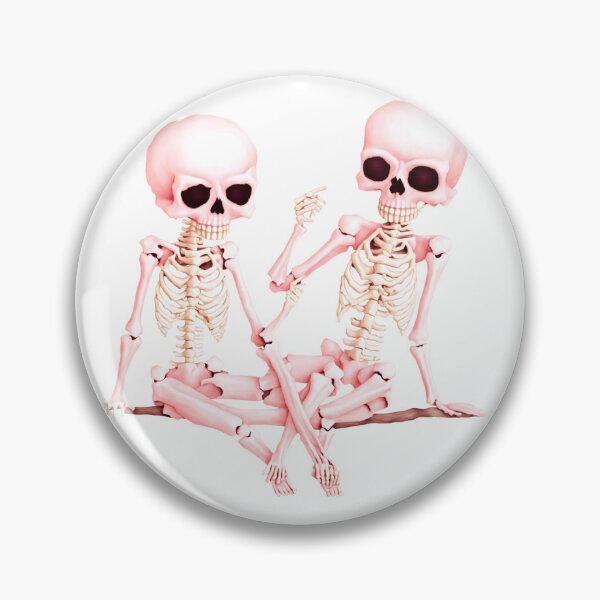 Item preview, Pink Duo of Sitting Skeletons, funny, gifts, pink,  designed and sold by Ewelina  Niemiec.