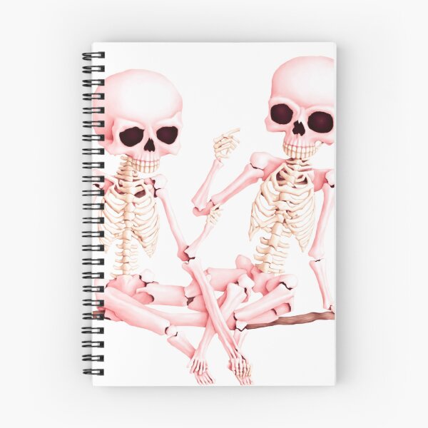 Item preview, Pink Duo of Sitting Skeletons, funny, gifts, pink,  designed and sold by Ewelina  Niemiec.
