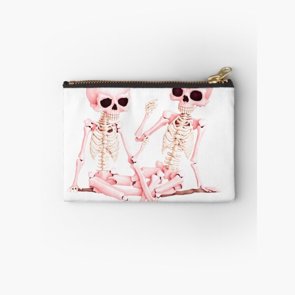 Item preview, Pink Duo of Sitting Skeletons, funny, gifts, pink,  designed and sold by Ewelina  Niemiec.