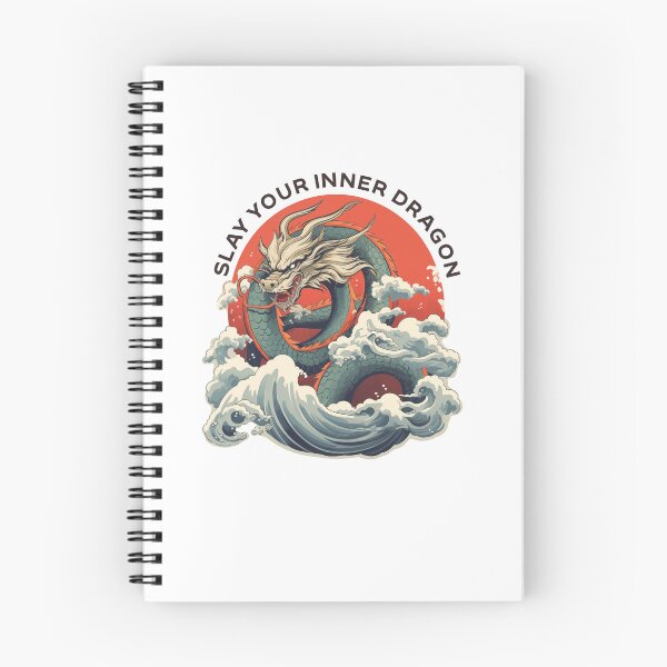 Item preview, motivational statement print “slay your inner dragon” with chinese dragon designed and sold by TrueType.
