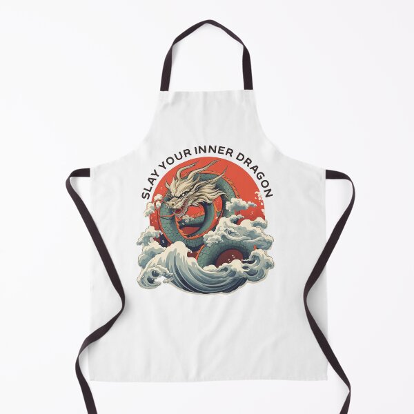 Item preview, motivational statement print “slay your inner dragon” with chinese dragon designed and sold by TrueType.