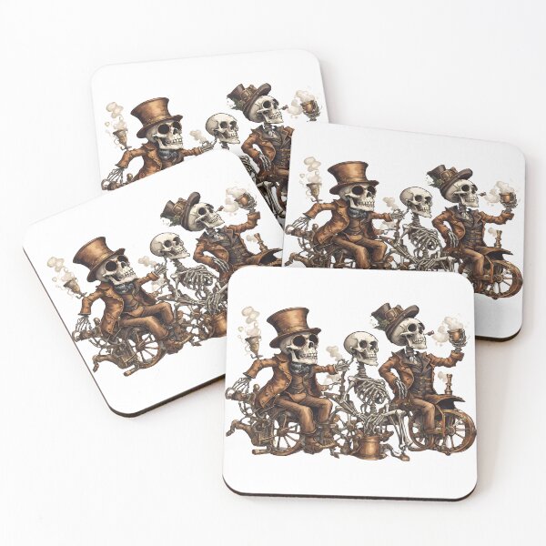 Item preview, Mechanical Feast: Skeletons at a Steampunk Party designed and sold by Aurorartsprint.