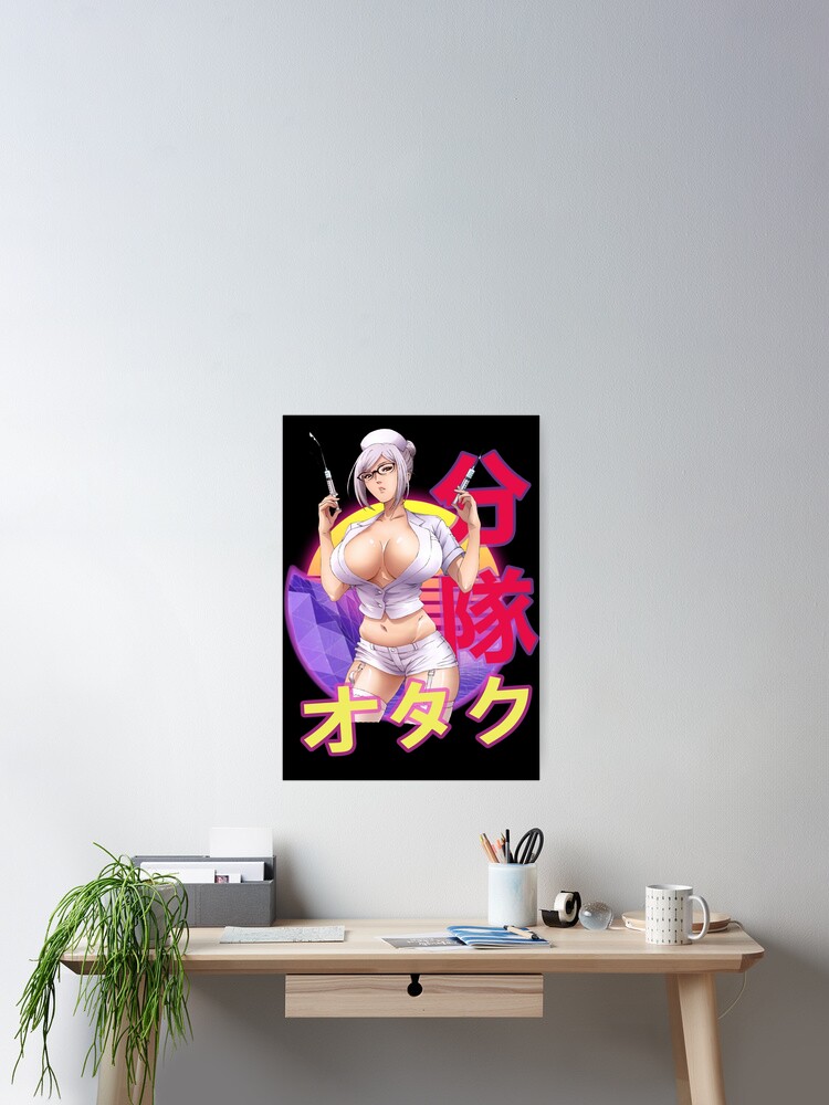 Meiko Shiraki Prison School Retro Sunset Design Poster