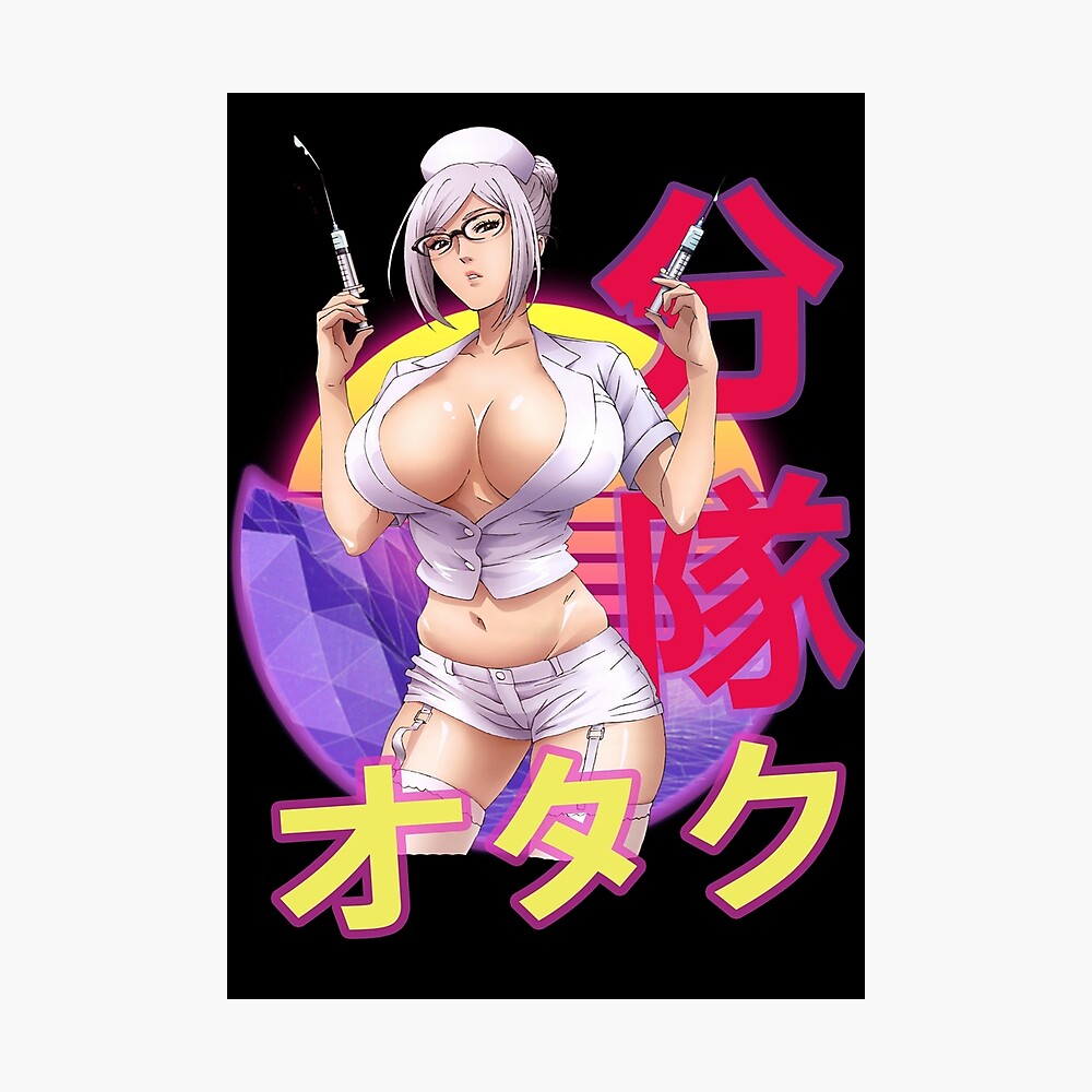 Meiko Shiraki Prison School Retro Sunset Design Poster