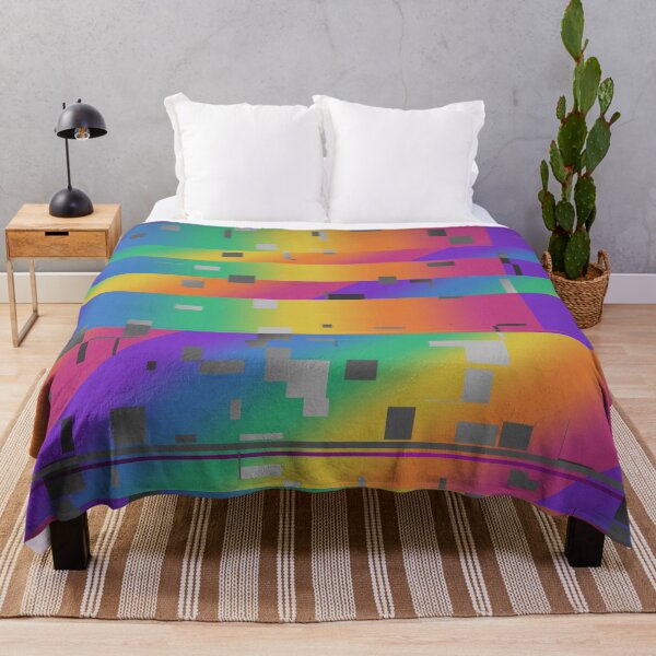 Item preview, Eclectic Retro Rainbow Pattern with Glitch designed and sold by Quoppidou.