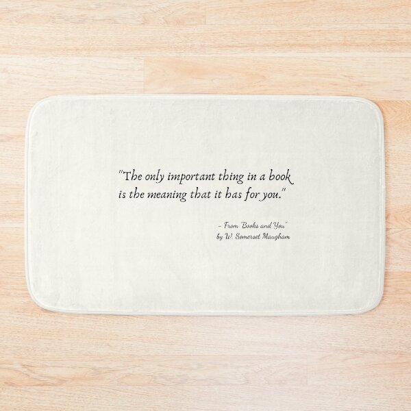 Item preview, A Quote about Books from "Books and You" by W. Somerset Maugham designed and sold by Poemit.