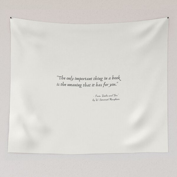 Item preview, A Quote about Books from "Books and You" by W. Somerset Maugham designed and sold by Poemit.