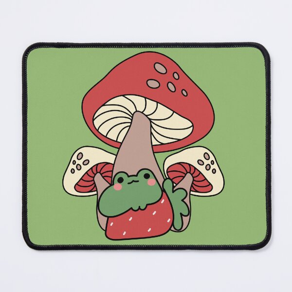 Item preview, Aesthetic frog with mushroom designed and sold by Quacktails.