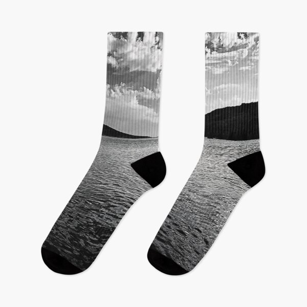Item preview, Black and White photo, Calm Sea, Cloudy Day designed and sold by IdoFriedmanArt.