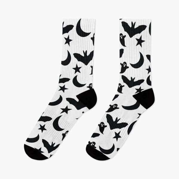 Item preview, Celestial Whispers - Bats and Ghosts Silhouette Pattern designed and sold by SRZT.