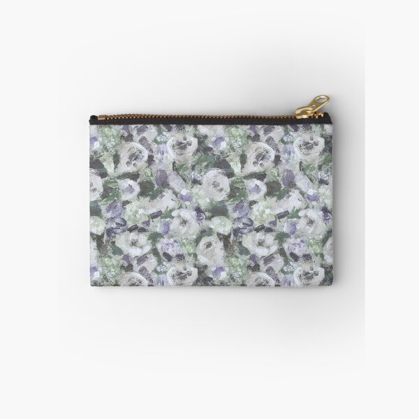 Item preview, Brush work roses gray purple green blue cold designed and sold by Alessandro Remo Mazzoni Remotextiles.