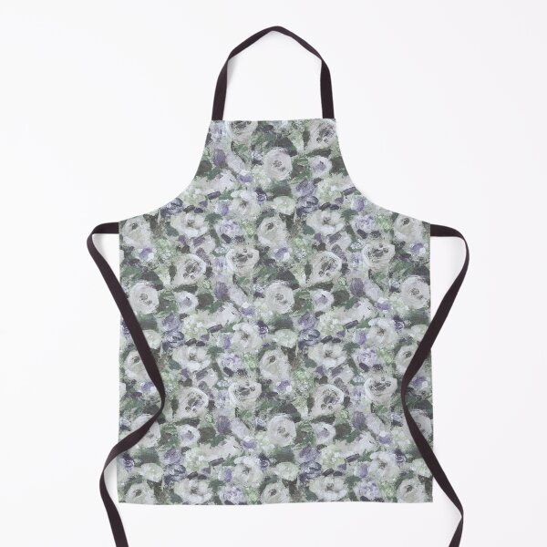Item preview, Brush work roses gray purple green blue cold designed and sold by Alessandro Remo Mazzoni Remotextiles.