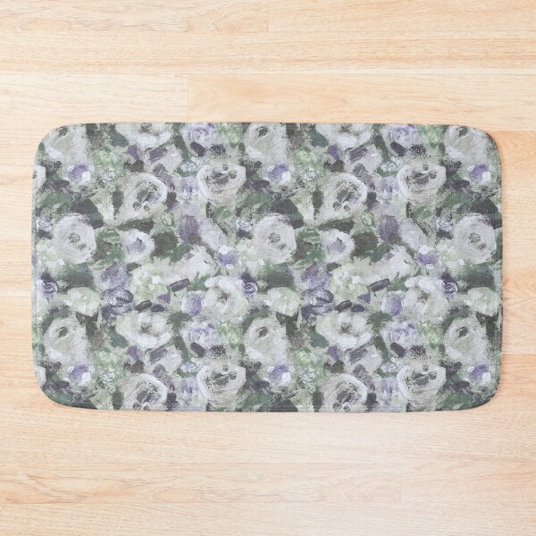 Item preview, Brush work roses gray purple green blue cold designed and sold by Alessandro Remo Mazzoni Remotextiles.