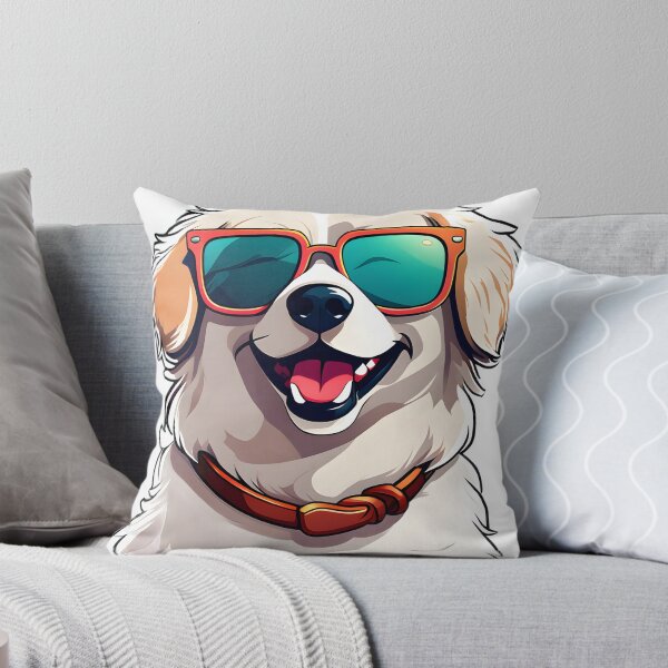 Item preview,  A dog wearing sunglasses smiling happily designed and sold by qoaqja.