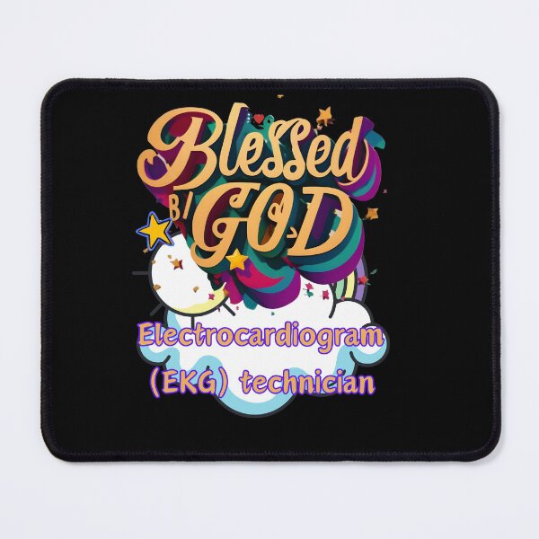 Item preview, BLESSED BY GOD ELECTROCARDIOGRAM EKG TECHNICIAN designed and sold by carlos crane.