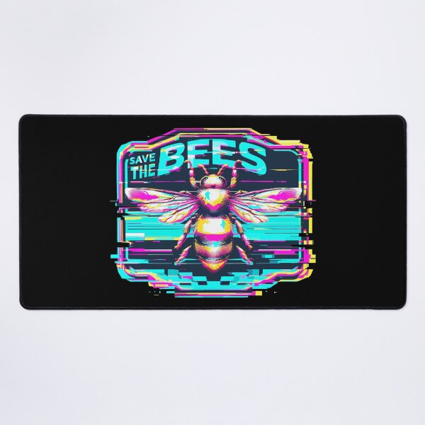 Item preview, Psychedelic Save the bees glitch designed and sold by TomFrontierArt.