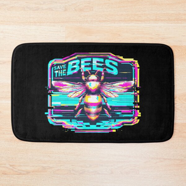 Item preview, Psychedelic Save the bees glitch designed and sold by TomFrontierArt.