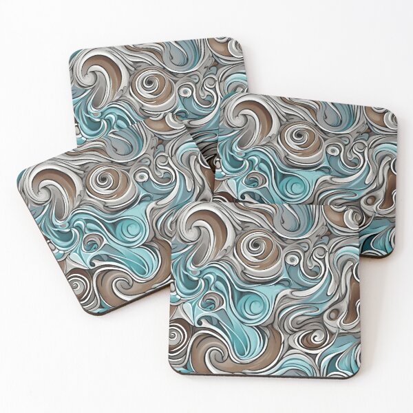 Item preview, Dance of Elegance: Swirls and Ripples Pattern designed and sold by PatternXS.
