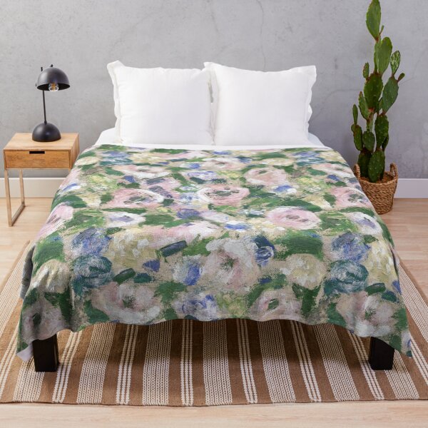 Item preview, Brush work roses summer pink green mood designed and sold by Alessandro Remo Mazzoni Remotextiles.
