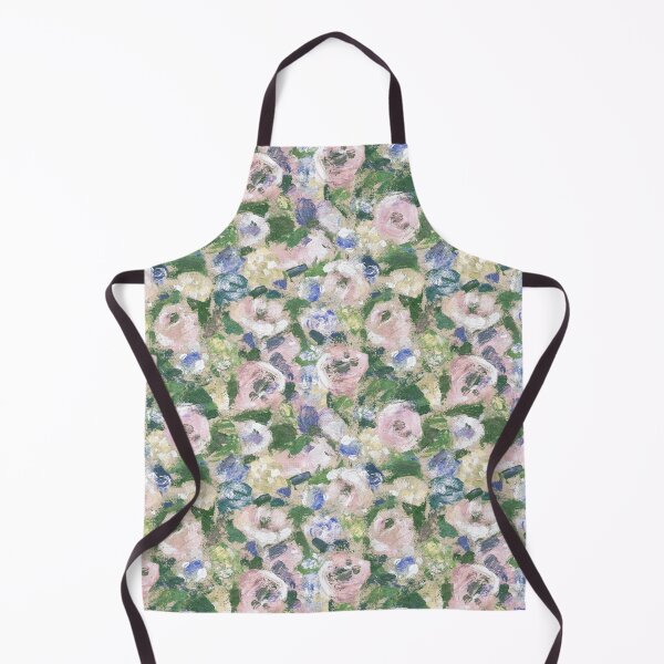 Item preview, Brush work roses summer pink green mood designed and sold by Alessandro Remo Mazzoni Remotextiles.