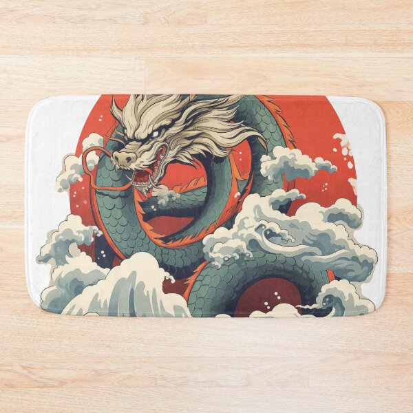 Item preview, motivational statement print “slay your inner dragon” with chinese dragon designed and sold by TrueType.