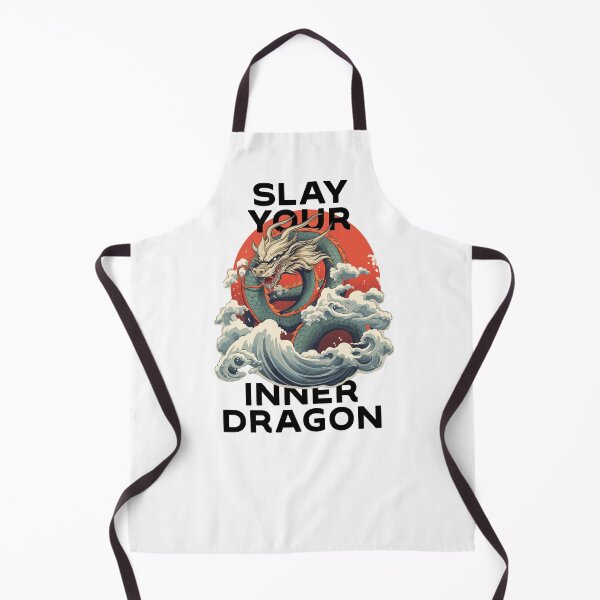 Item preview, motivational statement print “slay your inner dragon” with chinese dragon designed and sold by TrueType.