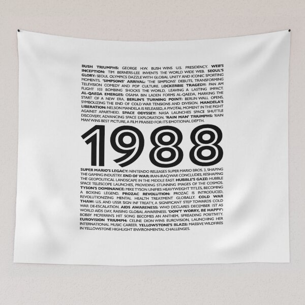Item preview, 1988 Time Capsule Collection: Unique Birthday Gifts for the Vintage Soul designed and sold by ShobulousStudio.