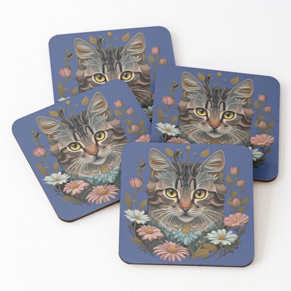 Item preview, Beautiful cat with beautiful flowers  designed and sold by Ahmedhazem12.
