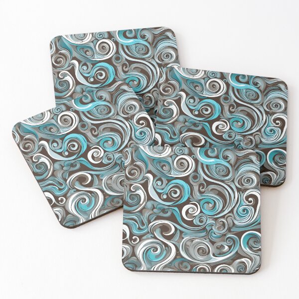 Item preview, Dance of Elegance: Swirls and Ripples Pattern 2 designed and sold by PatternXS.