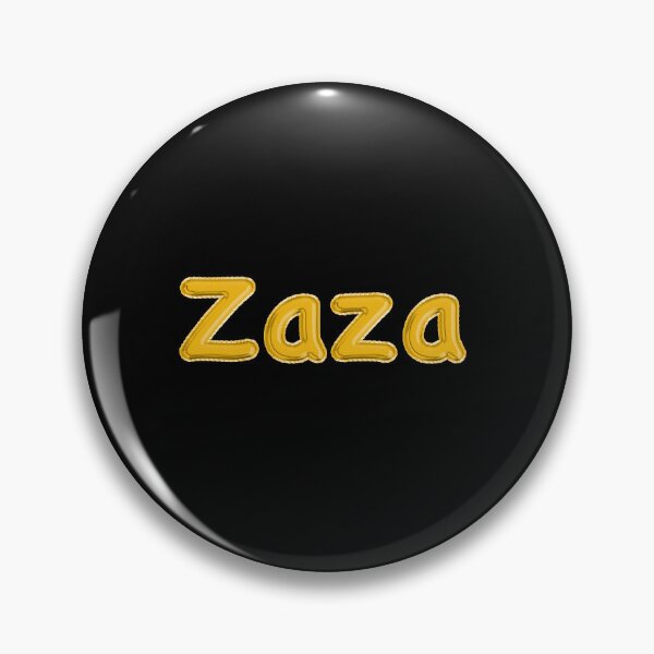 Artikelvorschau, Goldenes Ballon-Zaza-Namensschild (schwarz) entworfen und verkauft von NormadWorld.
