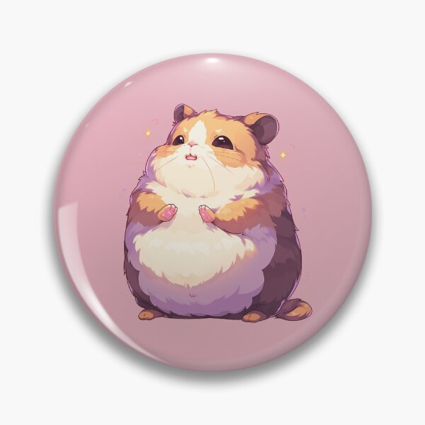 Item preview, Cute Chibi Hamster Smiling Animal - Cartoon Happy Sparkles designed and sold by ArtstyleAlchemy.