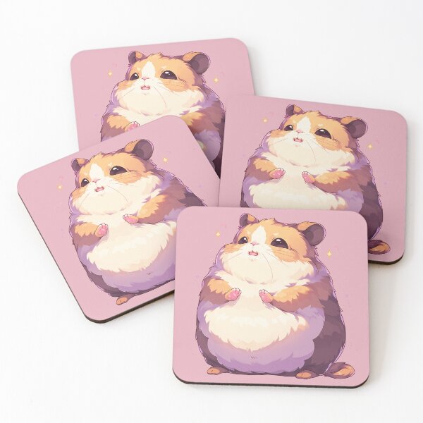 Item preview, Cute Chibi Hamster Smiling Animal - Cartoon Happy Sparkles designed and sold by ArtstyleAlchemy.