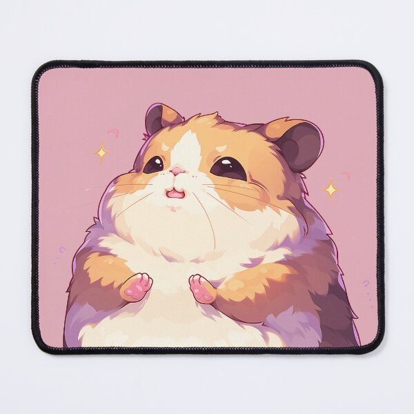 Item preview, Cute Chibi Hamster Smiling Animal - Cartoon Happy Sparkles designed and sold by ArtstyleAlchemy.