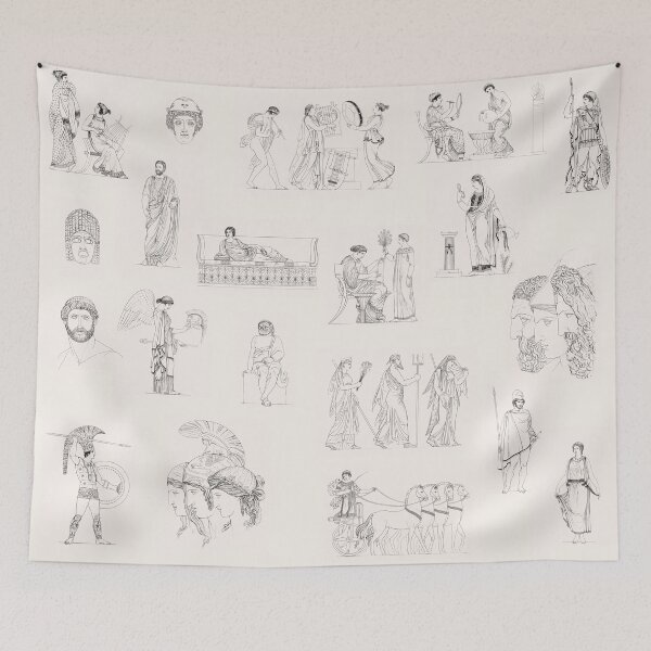Item preview, Ancient Greece Classical Greek History Pattern designed and sold by idovedesign.
