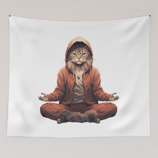 Item preview, cat doing yoga designed and sold by porbenjaporn.
