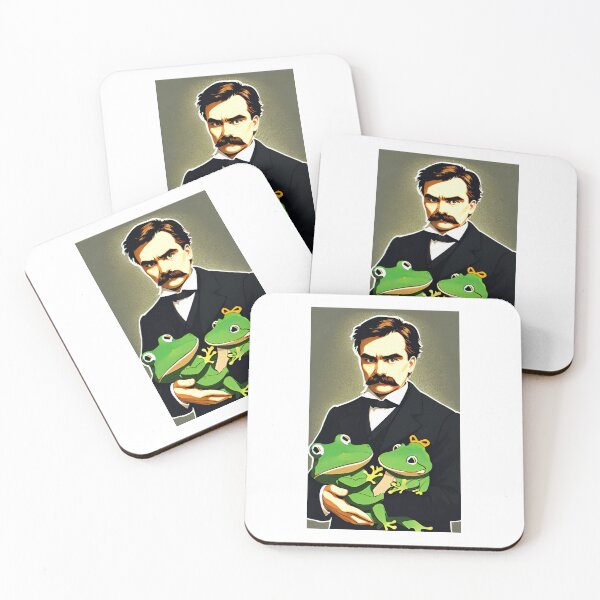 Item preview, Friedrich Nietzsche holding a frog designed and sold by shufflik.