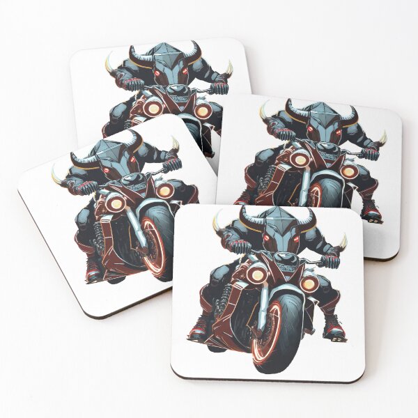 Item preview, Badass Bull on a Motorcycle designed and sold by BADESIGNZZ.